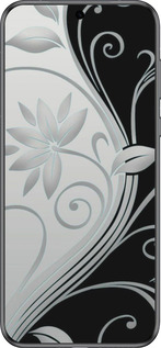 Силиконовый чехол Цветы на чёрно-белом фоне для Huawei Pura 70 - 840u-3703 изображение 