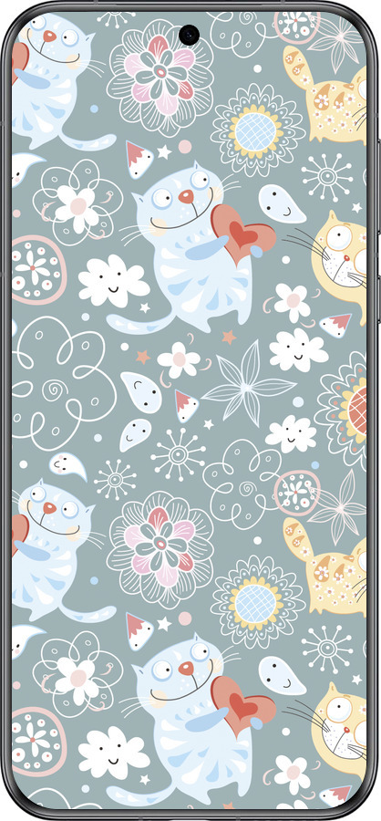 Силиконовый чехол Котята v3 для Huawei Pura 70 - 1223u-3703 изображение 