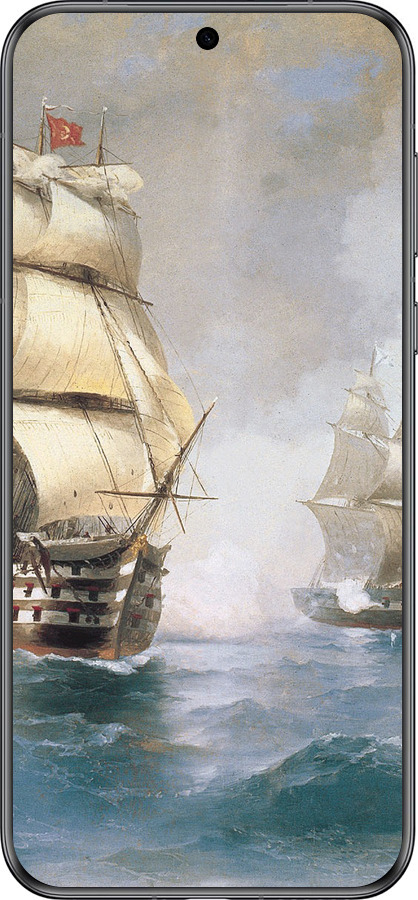 Силиконовый чехол Айвазовский. Корабли для Huawei Pura 70 - 160u-3703 изображение 