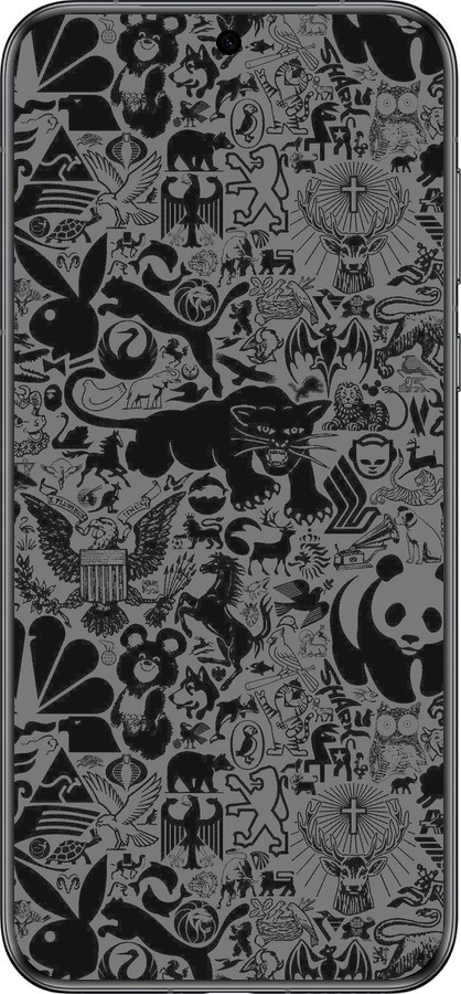 Силиконовый чехол Чёрно-серый стикер бомбинг для Huawei Pura 70 - 2432u-3703 изображение 