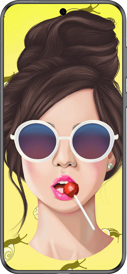 Силиконовый чехол Девушка с чупа-чупсом для Huawei Pura 70 - 3979u-3703 изображение 