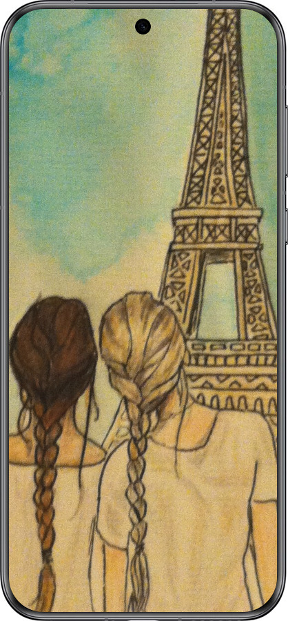 Силиконовый чехол Девушки в Париже для Huawei Pura 70 - 3980u-3703 изображение 