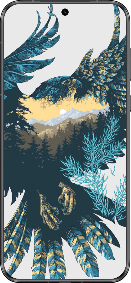 Силиконовый чехол Арт-орел на фоне природы для Huawei Pura 70 - 3983u-3703 изображение 