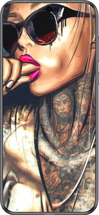 Силиконовый чехол Девушка в тату для Huawei Pura 70 - 4001u-3703 изображение 
