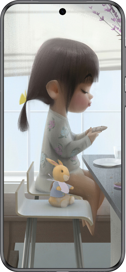 Силиконовый чехол Милая девочка с зайчиком для Huawei Pura 70 - 4039u-3703 изображение 