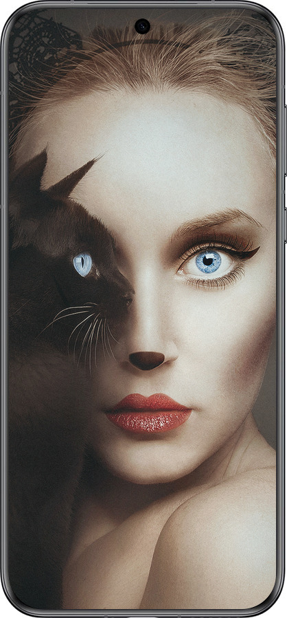 Силиконовый чехол Взгляд женщины и кошки для Huawei Pura 70 - 4041u-3703 изображение 