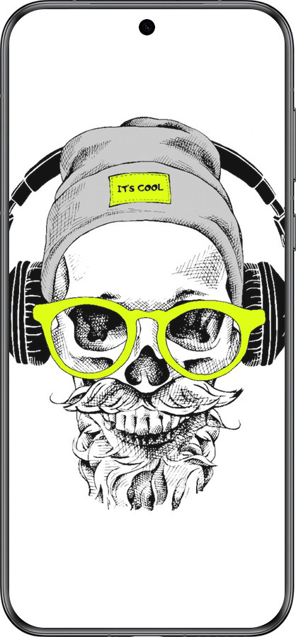 Силиконовый чехол Череп в очках и наушниках для Huawei Pura 70 - 4144u-3703 изображение 