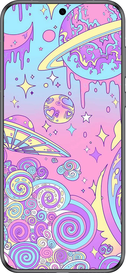 Силиконовый чехол Розовая галактика для Huawei Pura 70 - 4146u-3703 изображение 