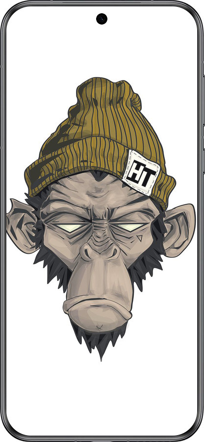 Силиконовый чехол Обезьяна в шапке для Huawei Pura 70 - 4183u-3703 изображение 