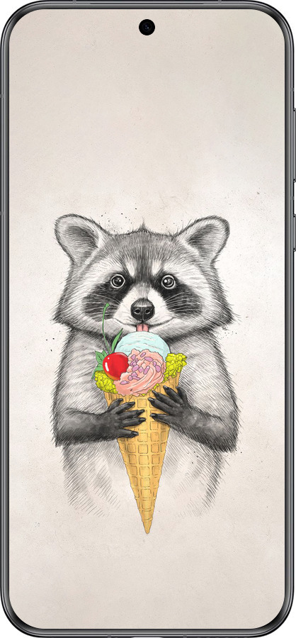 Силиконовый чехол Енотик с мороженым для Huawei Pura 70 - 4602u-3703 изображение 