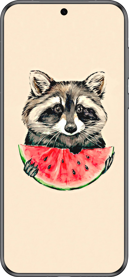 Силиконовый чехол Енотик с арбузом для Huawei Pura 70 - 4605u-3703 изображение 
