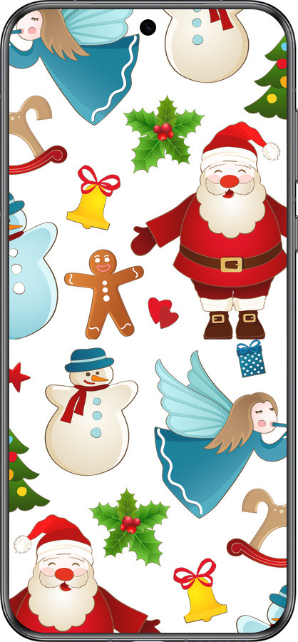 Силиконовый чехол Новогодний 1 для Huawei Pura 70 - 4614u-3703 изображение 