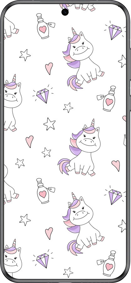 Силиконовый чехол Единорожка v2 для Huawei Pura 70 - 4703u-3703 изображение 