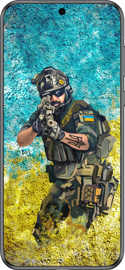 Силиконовый чехол Воин ЗСУ для Huawei Pura 70 - 5311u-3703 изображение 