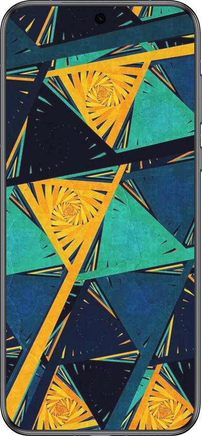 Силиконовый чехол Арт, абстракция, желтый, синий для Huawei Pura 70 - 5382u-3703 изображение 