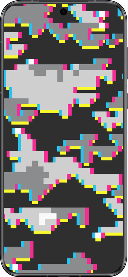 Силиконовый чехол Пиксельный камуфляж для Huawei Pura 70 - 5481u-3703 изображение 