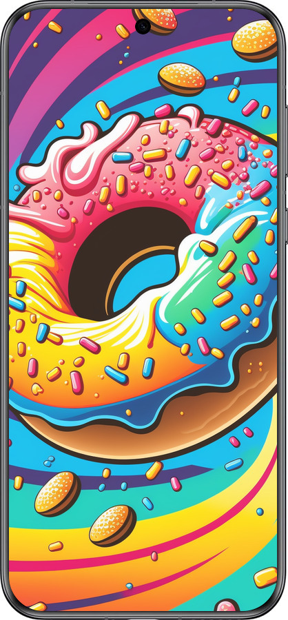 Силиконовый чехол Пончик радуга для Huawei Pura 70 - 5584u-3703 изображение 