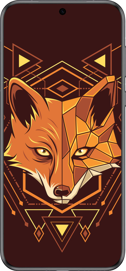 Силиконовый чехол Лиса геометрия для Huawei Pura 70 - 5607u-3703 изображение 