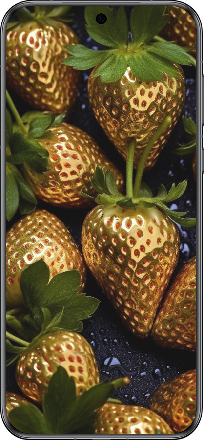 Силиконовый чехол Золотая клубника для Huawei Pura 70 - 5637u-3703 изображение 