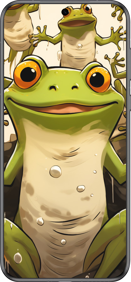 Силіконовий чехол Весела жаба для Huawei Pura 70 - 5658u-3703 изображение 