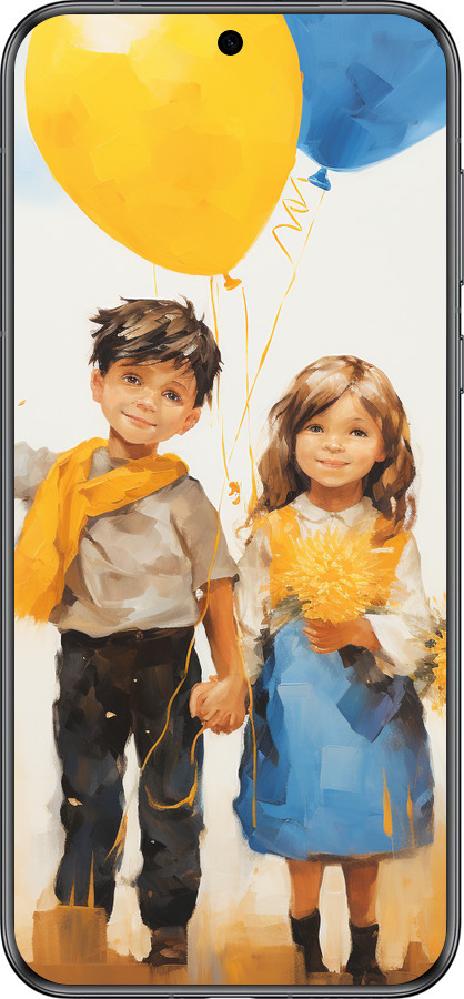 Силиконовый чехол Дети с шариками для Huawei Pura 70 - 5659u-3703 изображение 