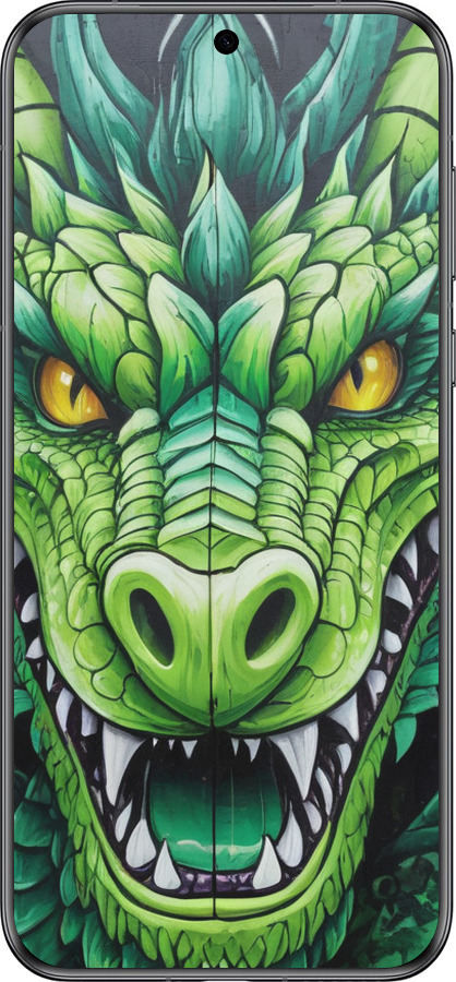 Силиконовый чехол Зелёный дракон для Huawei Pura 70 - 5816u-3703 изображение 