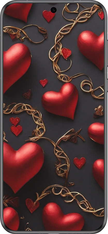 Силиконовый чехол Сердечки для Huawei Pura 70 - 5831u-3703 изображение 