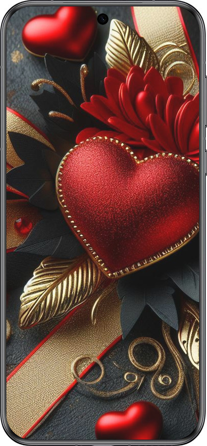 Силиконовый чехол Сердечки v2 для Huawei Pura 70 - 5832u-3703 изображение 