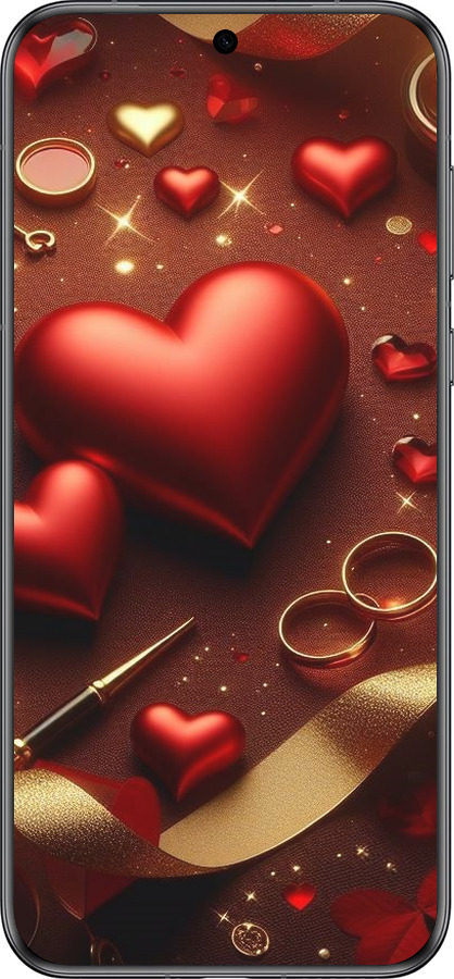 Силиконовый чехол Сердечки v3 для Huawei Pura 70 - 5833u-3703 изображение 