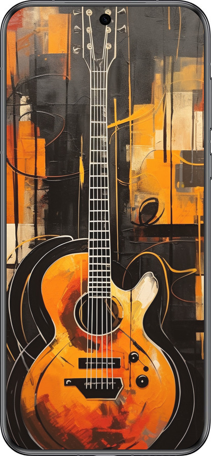 Силиконовый чехол Чехол для телефона Оранжевая Гитара для Huawei Pura 70 - 5934u-3703 изображение 