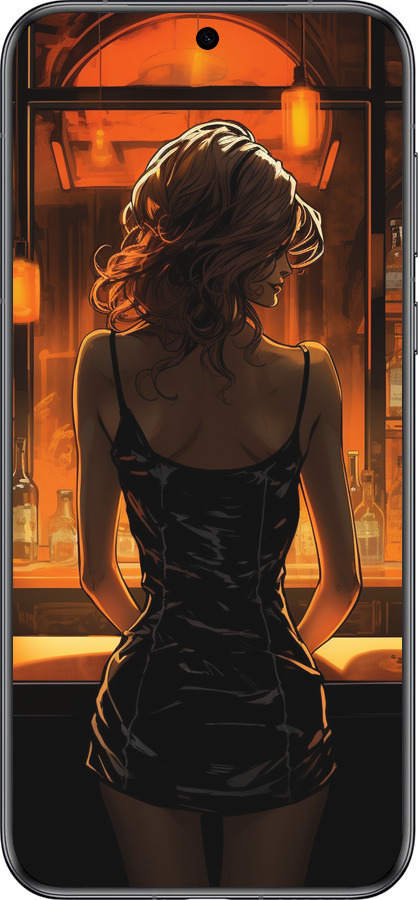 Силиконовый чехол Чехол для телефона Девушка в баре для Huawei Pura 70 - 5947u-3703 изображение 