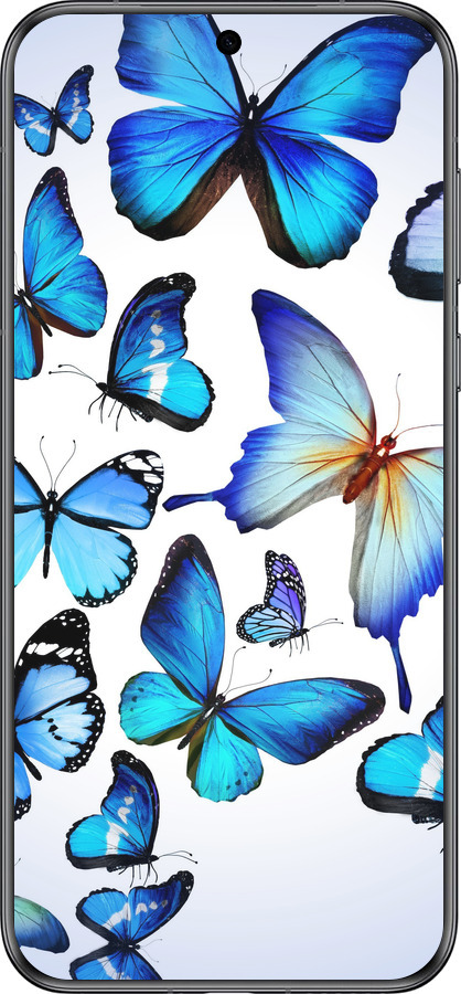 Силиконовый чехол Бабочки для Huawei Pura 70 - 6023u-3703 изображение 