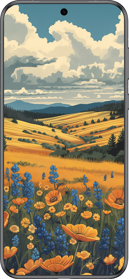 Силиконовый чехол Украинское поле для Huawei Pura 70 - 6082u-3703 изображение 