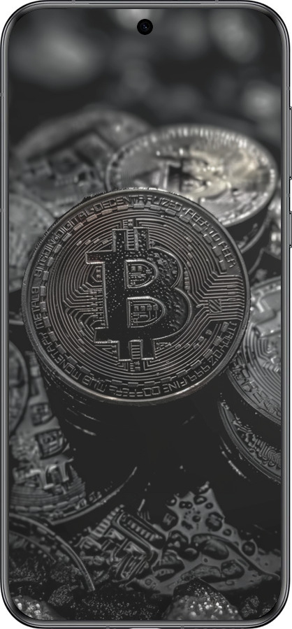 Силиконовый чехол Black Bitcoin для Huawei Pura 70 - 6090u-3703 изображение 