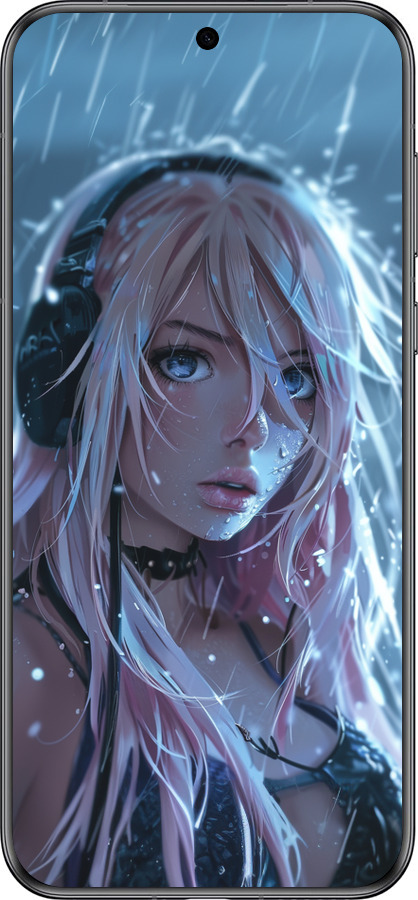 Силиконовый чехол Неоновый дождь для Huawei Pura 70 - 6119u-3703 изображение 