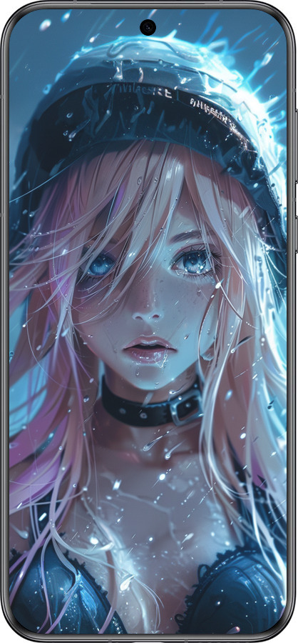 Силиконовый чехол Аниме-дива под дождем для Huawei Pura 70 - 6120u-3703 изображение 
