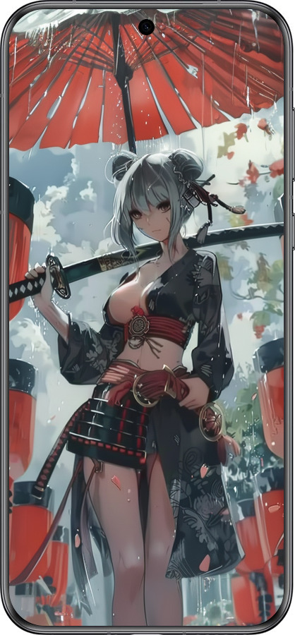 Силиконовый чехол Гейша-воин для Huawei Pura 70 - 6124u-3703 изображение 