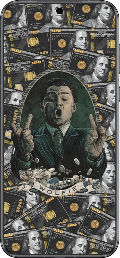 Силиконовый чехол Волк с валл стрит для Huawei Pura 70 - 6287u-3703 изображение 