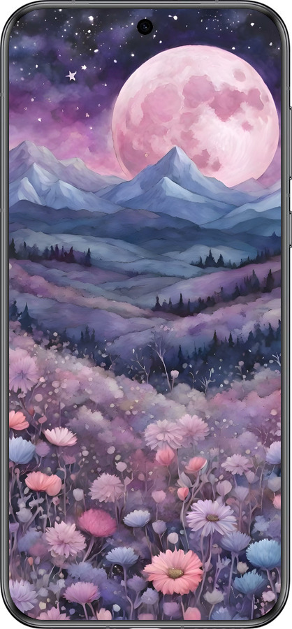 Силиконовый чехол Ночь луна арт для Huawei Pura 70 - 6319u-3703 изображение 