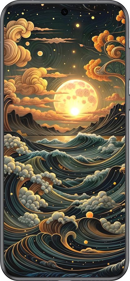 Силиконовый чехол Арт волны для Huawei Pura 70 - 6332u-3703 изображение 