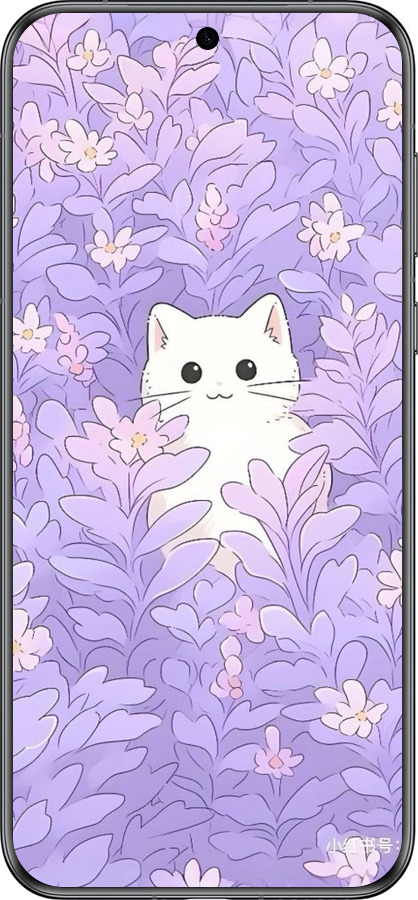 Силиконовый чехол Котик в цветах для Huawei Pura 70 - 6390u-3703 изображение 