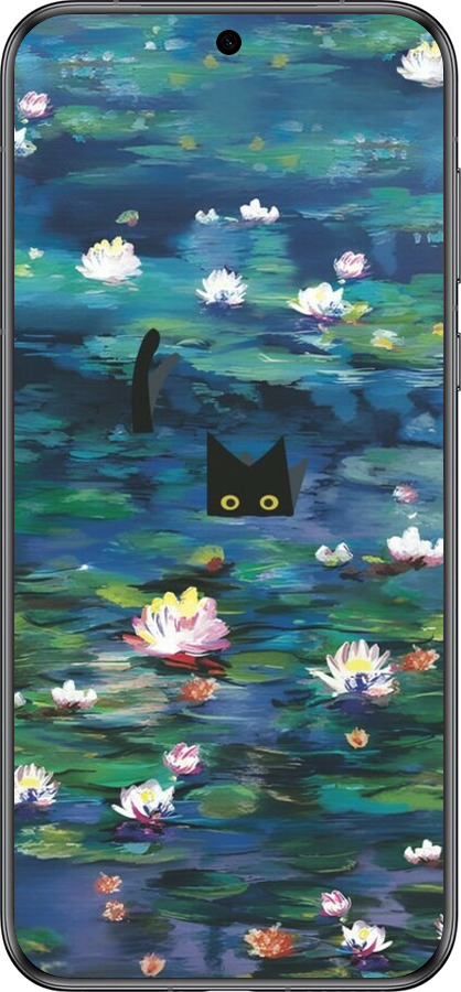 Силіконовий чехол Чохол із зображенням водяних лілій Моне та кішок для Huawei Pura 70 - 6399u-3703 изображение 