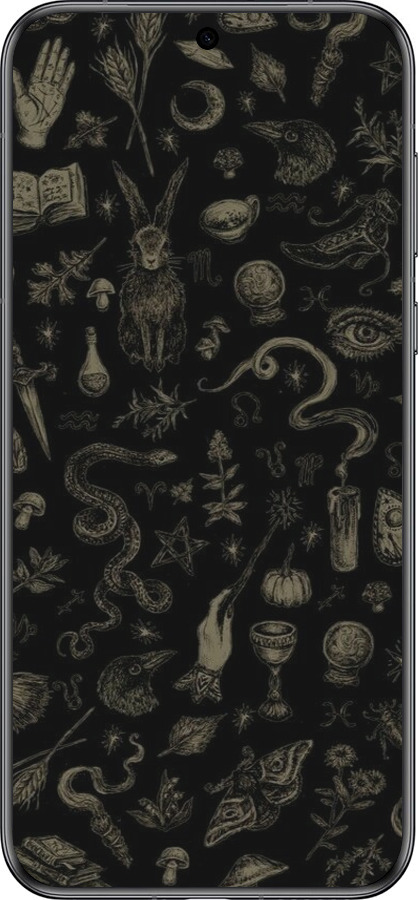 Силиконовый чехол Мистический коллаж с травами и магическими символами для Huawei Pura 70 - 6428u-3703 изображение 