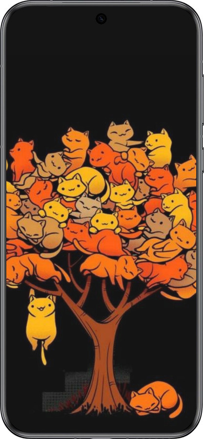 Силиконовый чехол Дерево и котики для Huawei Pura 70 - 6516u-3703 изображение 