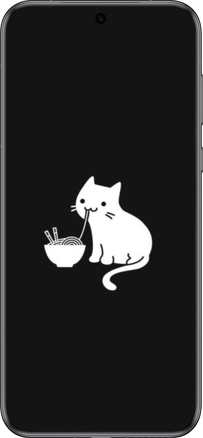 Силиконовый чехол С милым котом на черном фоне для Huawei Pura 70 - 6528u-3703 изображение 