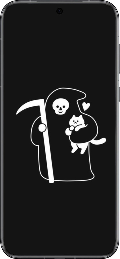 Силиконовый чехол Минималистичный арт: смерть и кошка для Huawei Pura 70 - 6529u-3703 изображение 