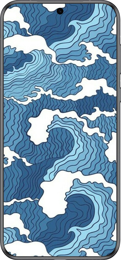 Силиконовый чехол Абстрактный рисунок морских волн для Huawei Pura 70 - 6538u-3703 изображение 