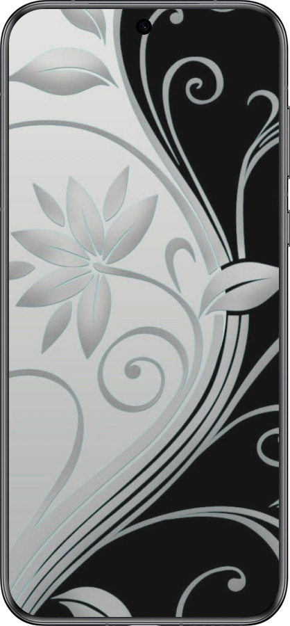 Силиконовый чехол Цветы на чёрно-белом фоне для Huawei Pura 70 - 840u-3703 изображение 