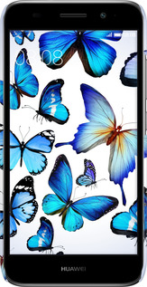 3D пластиковий матовий чехол Метелики для Huawei Y3 2017 - 6023m-991 изображение 