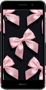3D пластиковый матовый чехол Coquette Ribbons Dark Coquette для Huawei Y3 2017 - 6767m-991 изображение 